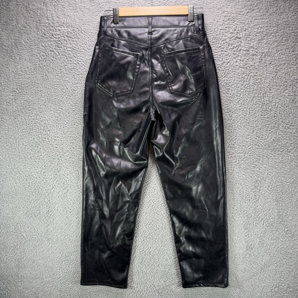 Abercrombie & Fitch Vegan Leather Pants Womens 28 6 Ankle Curve Love High Rise - Picture 2 of 11